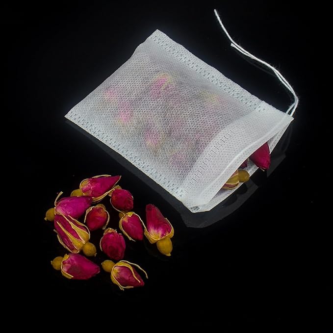 Tea Filter, Tea Bags, Tea Bags for Loose Leaf tea 100PCS 4IN x3.2IN White