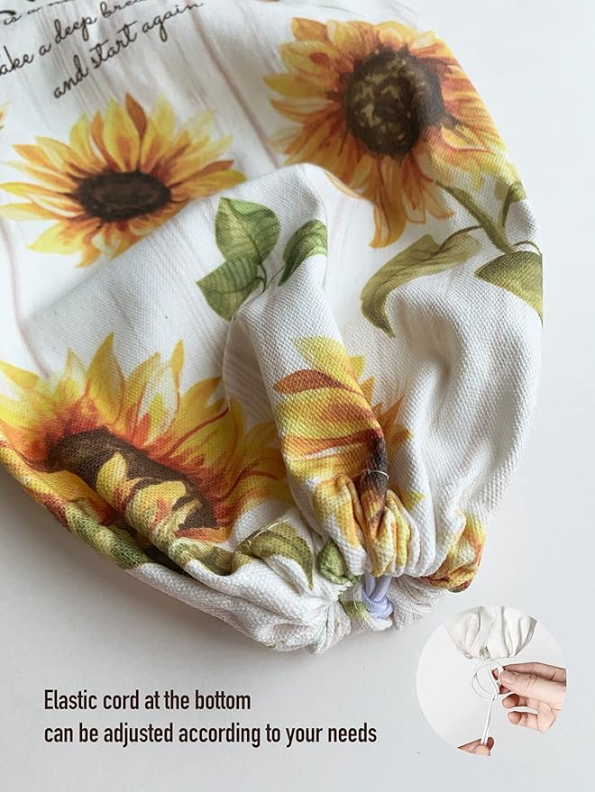 Hglian Sunflower Grocery Bag Holder,Cute Flower Plastic Bag Holder Organizer Storage for Kitchen