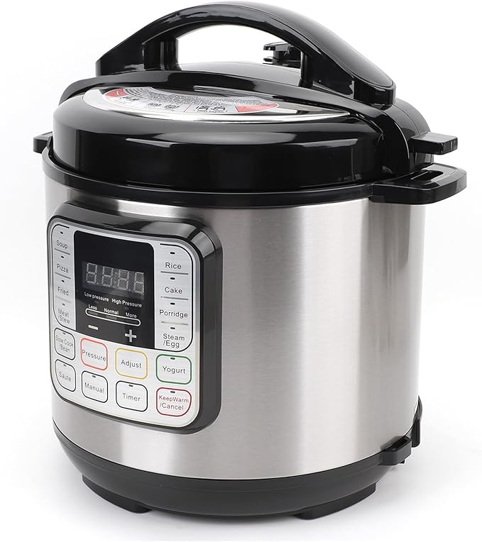 Alomejor Electric Pressure Cooker, 6L Multi Cooker with Smart Programs for Family Cooking Meal Prep (US Plug 110V)