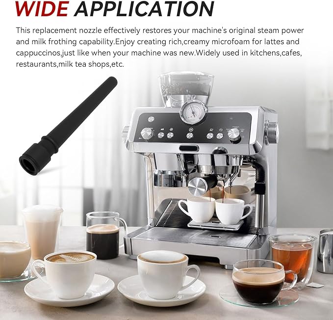 Steam Nozzle 5313259991 Coffee Machine Lower Tube - Fits for De'Longhi Espresso Coffee Maker Milk Foam Spout 1 Hole Silicone Milk Foam Spout Replacement Suitable for Cafe Milk Tea Shop Families to Use