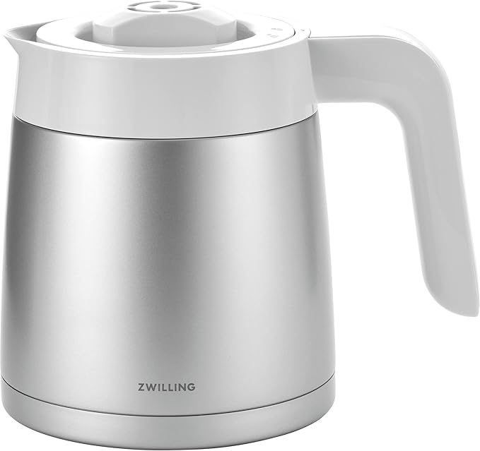 ZWILLING Enfinigy Drip Coffee Maker with Thermo Carafe 10 Cup, Awarded the SCA Golden Cup Standard, Silver