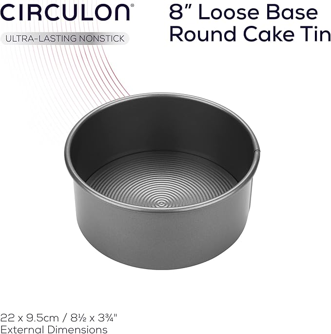 Circulon Loose Base Round Cake Tin, 22 x 22 x 9.5 cm