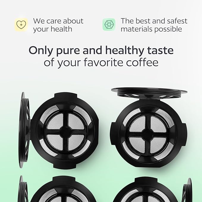 4 Reusable K Cups for Keurig K Supreme, K Supreme Plus, K Slim with Multistream Technology, K-Duo Hot & Iced Single Serve (Gen 2) - 4 Black Refillable Kcups Coffee Filters for Keurig Coffee Makers