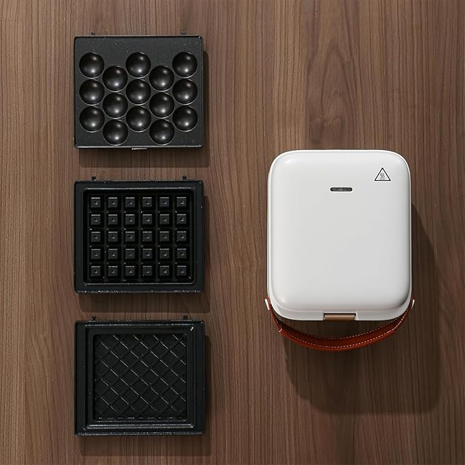 3 in 1 sandwich maker egg bubble waffle iron maker Intelligent temperature control pancake maker with removable plates Indicator Lights panni press for Afternoon tea breakfast dessert