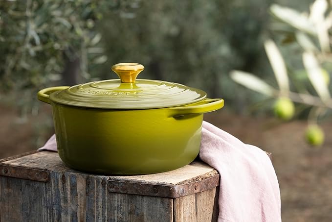 Le Creuset Enameled Cast Iron Signature Round Dutch Oven, 5.5 qt., Olive