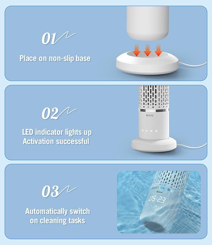 Fruit and Vegetable Washing Machine - Electric Rice Purifier with OH-ion Purification Technology and Large Reaction Area, Kitchen Ideas for Cleaning Fruit,Veggie,Rice,Tableware