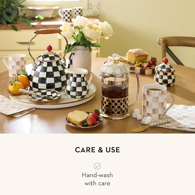 MACKENZIE-CHILDS Mocha Check French Press