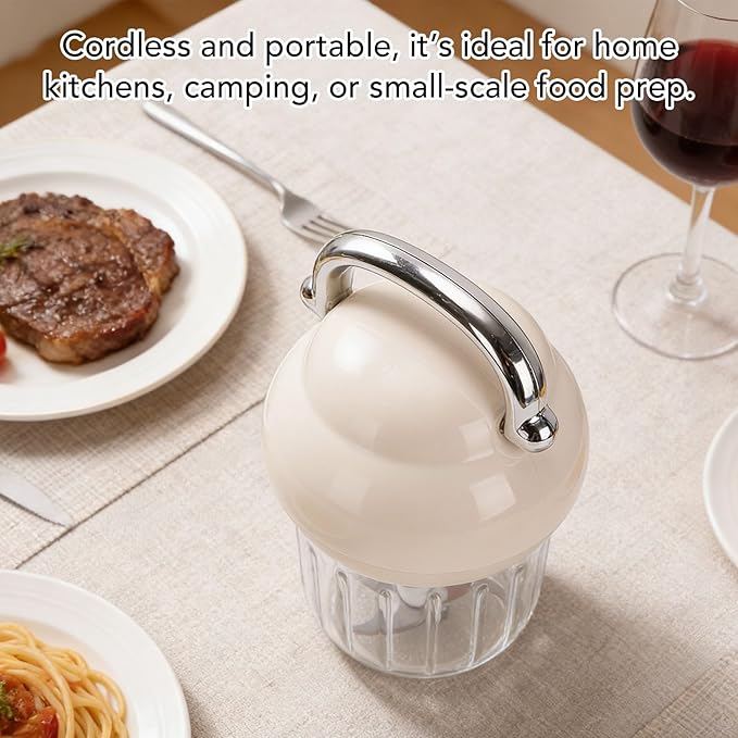 Generic Electric Garlic Chopper, Mini Food Chopper, 350ml Portable Cordless Usb Charging Garlic, Ginger Chili, Fruit Meat, Beans and Other Food Processing Machines