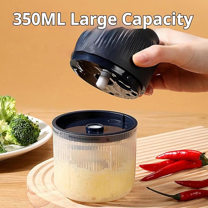 2026 Upgraded Electric Garlic Chopper, Mini Portable Veggie Cutter, USB Rechargeable, 350ML Portable Cordless Mini Food Processor for Nuts Chili Onion Minced Meat and Spices (2PCS-A)