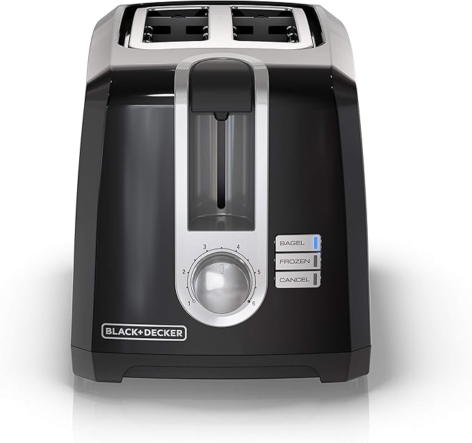 BLACK+DECKER 2-Slice Toaster 850W 6 Settings Bundle with 12-Cup Coffee Maker Built-in Grinder Programmable