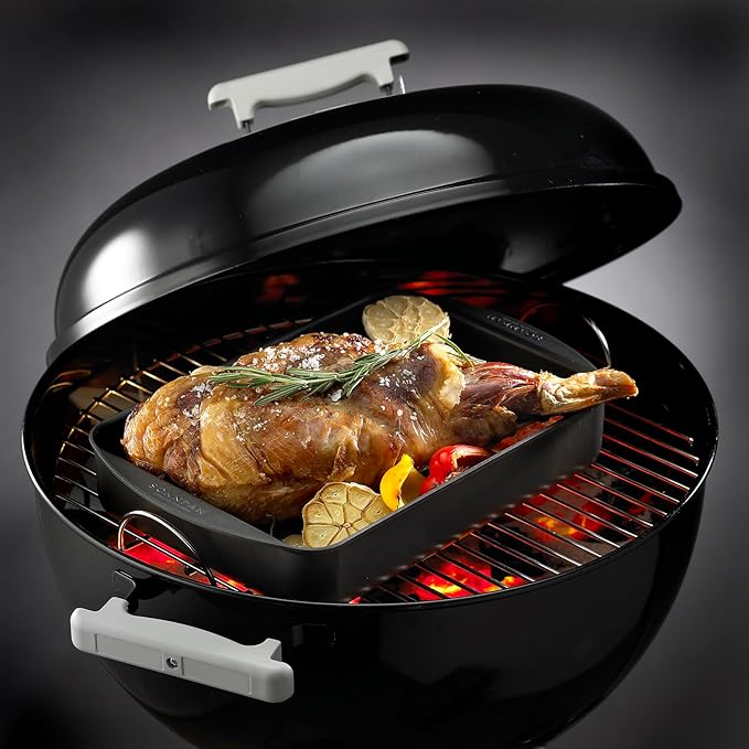 Scanpan Classic 3.25 QT (13.5 inch x 8.75 inch) Nonstick Roasting Pan – Compatible with Gas and Electric Stovetops, Metal Utensil Safe, Oven Safe to 500°F, Dishwasher Safe