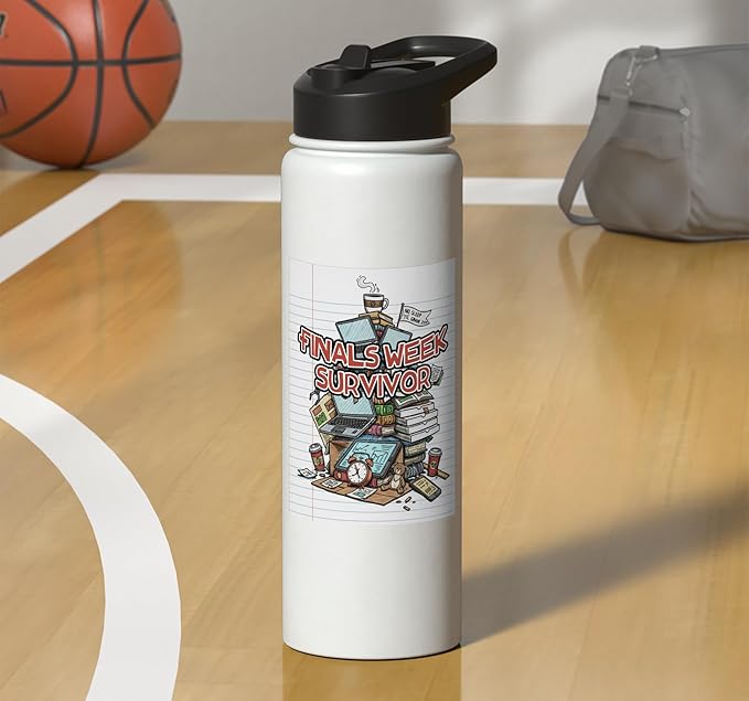 Cafeteria Critic - Student Lunch School Humor Food Chaos Stainless Steel Insulated Water Bottle