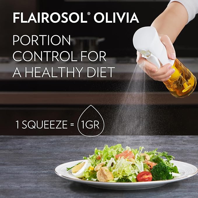 FLAIROSOL OLIVIA 130ML and 200ML Oil Sprayer for Cooking, Glass Olive Oil Sprayer