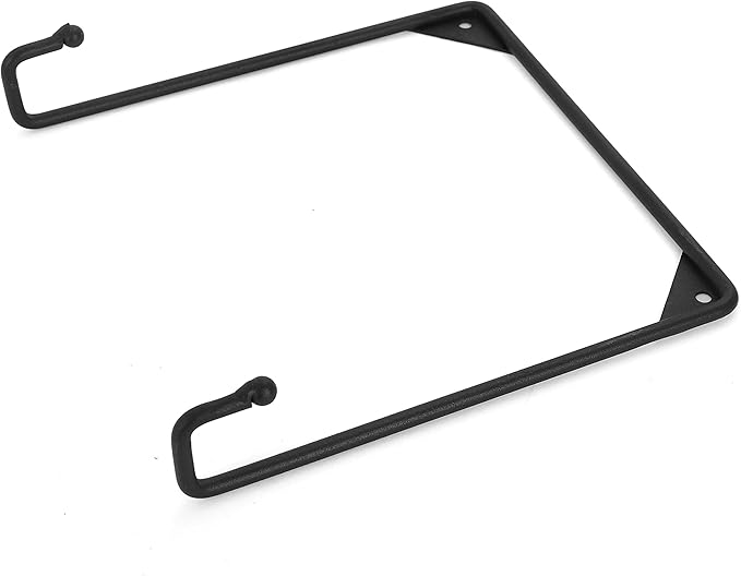 Milltown Merchants Metal Display Stand - Wall Mounted Decorative Plate Holder - Versatile Hanger Stand - Black (4 Pack, Medium)