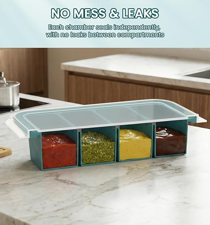 DOQAUS Silicone Freezer Molds, Reinforced Steel Frame 1 Cup Ice Cube Trays with Lid, 4-Cavity BPA-Free Soup Containers for Meal Prep, Kitchen