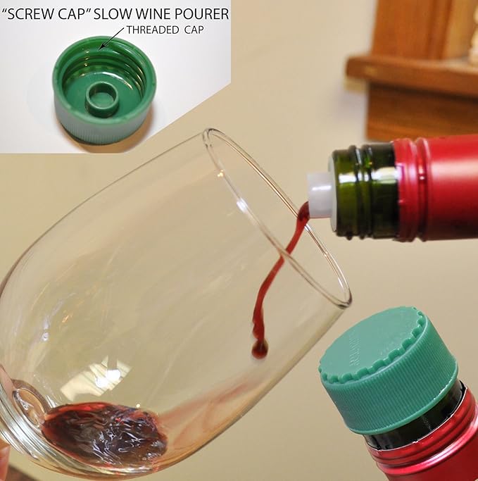 Diversified Screw Cap Slow Wine Pourer, Pack of 100