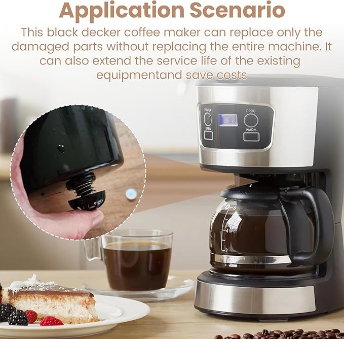 Coffee Replacement Brew Basket Spring Loaded Stopper Kits For Decker Hamilton Coffee Maker Parts and Mr. Coffee Black, Compatible with Majority 4-12 Cup Drip Coffee Makers - 990117900 990237500