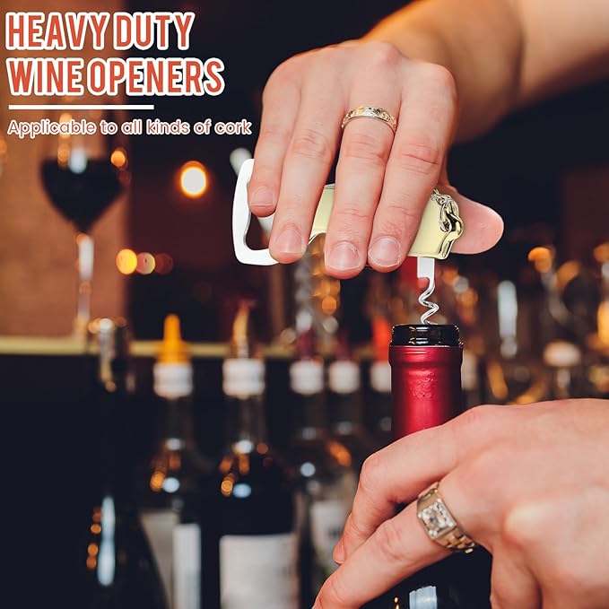 Ziliny 24 Pcs Bottle Opener Keychain Bulk Wine Bottle Beer Opener Keychain 3.27" Stainless Steel Corkscrew Waiter Corkscrew Wine Keyring Gifts for Christmas Bar Party Wedding Home (Mix Color)