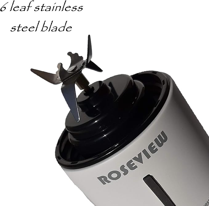 Portable Smoothie blender ROSEVIEW Glass bottle USB rechargeable mini Handheld Ice Shakes Cup 2 blend juicer Cordless Personal smoothies maker Fruit mixer
