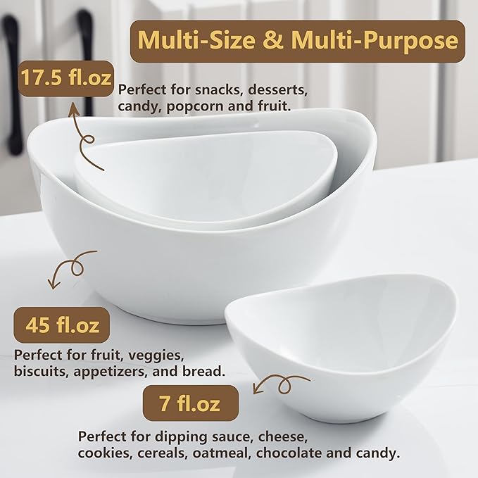 Gomakren 3 Tiered Oval Serving Bowl With Collapsible Metal Rack, Chip and Dip Serving Set, Dessert Appetizer, Candy, Fruit, Vegetable Bowl Set, Serving Bowls For Entertaining (Black Stand)