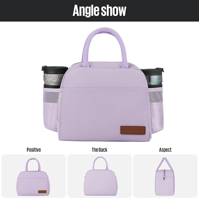 douyadady Lunch Bag Women/Men Lunch Box Women/Men (Lavender)