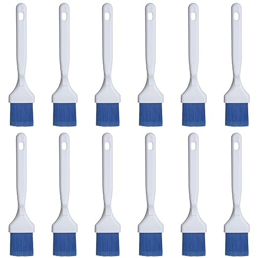 SPARTA Meteor Basting Brush, Nylon Bristle Pastry Brush for Cooking and Baking, 2" Wide, 12 Count, Blue