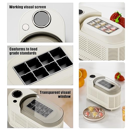 Mini Ice Maker Machine Counter Top for Home, Ice Ready in 10 Mins, Low Noise & Energy Saving, Easy to Clean, Portable Small Clear Ice Cube Maker for Kitchen (White #Name?)