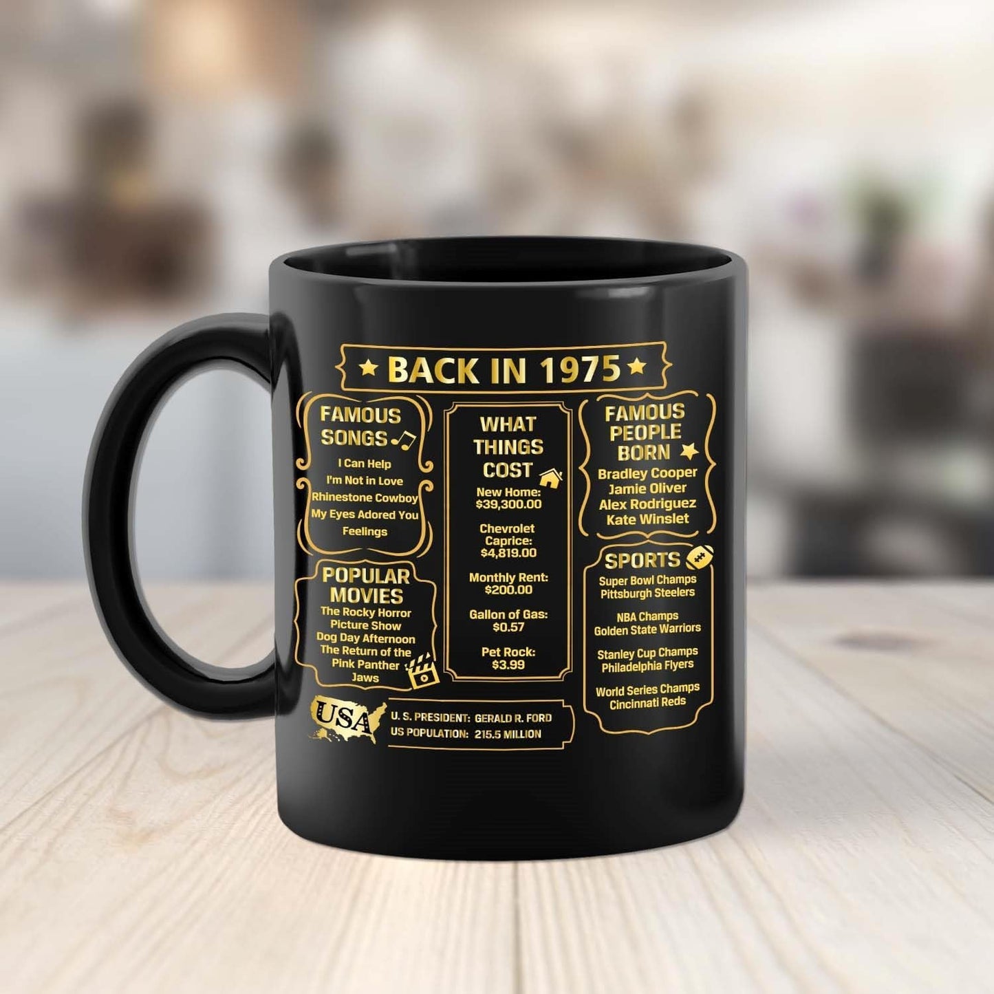 QUPT 50th Birthday Gifts for Women Men, 50th Birthday Gifts for Him, 1975 Birthday Gifts for Women Men, 50 Years Old Gifts, 1975 Birthday Gifts for Her Him, 50th Birthday Presents Coffee Mug