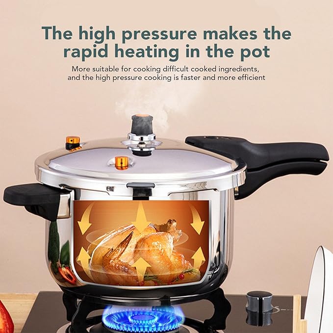 Efficient Pressure Cooking, Rapid Heating 16cm Valves, 304 Stainless Steel and Plastic Electric Pressure Cooker, for Quick and Cooking