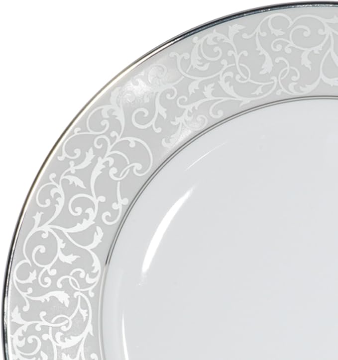 Mikasa Parchment 40-Piece Dinnerware Set, Service for 8, Durable Porcelain Plates, Bowls, and Mugs with Contemporary Design, Dishwasher Safe