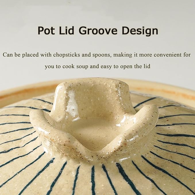 Heat Resistant Ceramic Casserole, Round Earthen Pot Cookware with Lid for Dinner and Party, Uniform Heating Stockpot for Stew, Soup, Steam, Bake(600ml/0.6quart, White)