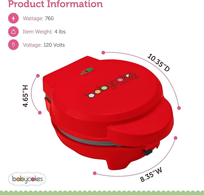 Babycakes 3-in-1 Removable Plate Treat Maker - Baking Gadgets for Cake Pops, Cupcakes & Donuts - Mini Kitchen Appliance & Baking Tool - Gift for Bakers - Includes Non-Stick Baking Plates