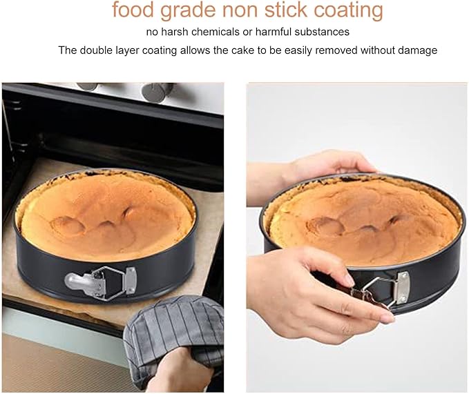 Cake Pan Set, Round Cheesecake Pan, Nonstick Cake Pan with Removable Bottom for Cheesecakes, Yogurt Cakes, Mousse, Coffee Cakes (18/20/22)