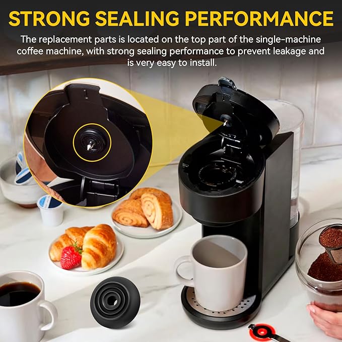 Coffee Maker Replacement Upper Needle Seal Silicone Gasket Compatible with Cuisinart Single Serve Coffee Maker for SS-10, SS-10P1, SS-5, SS-5W, SS-700, SS-700ENW, SS-6, SS-780, and SS-780PC