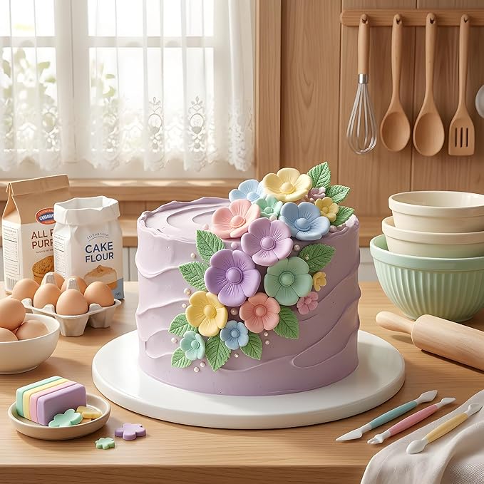 Flower Fondant Molds Plum Blossom Cake Decoration Silicone Mold for Cupcake Topper Chocolate Candy Gum Paste Polymer Clay