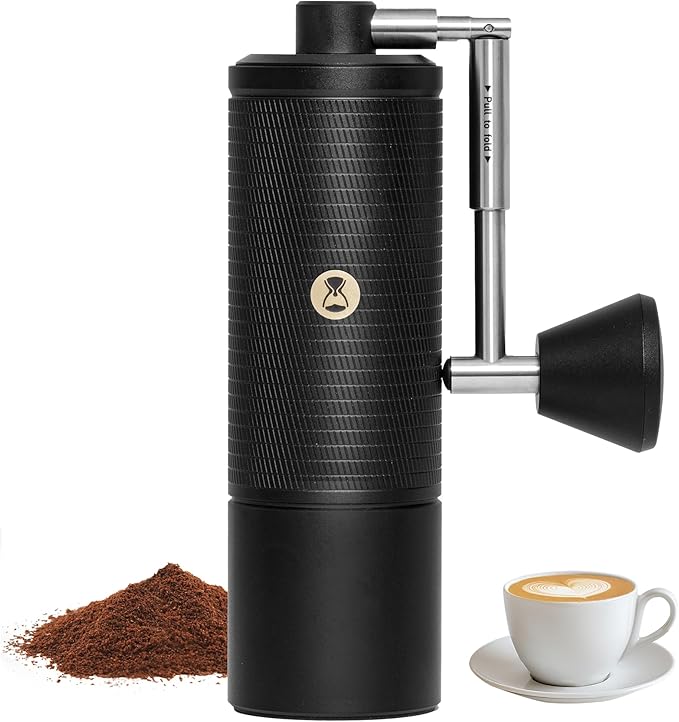 Timemore C5 ESP PRO Manual Coffee Grinder 50 Adjustable Settings, 42mm Stainless Steel Burr Hand Coffee Grinder with Fordable Handle, All Metal, for Espresso, French Press & Pour-over, 30g Capacity