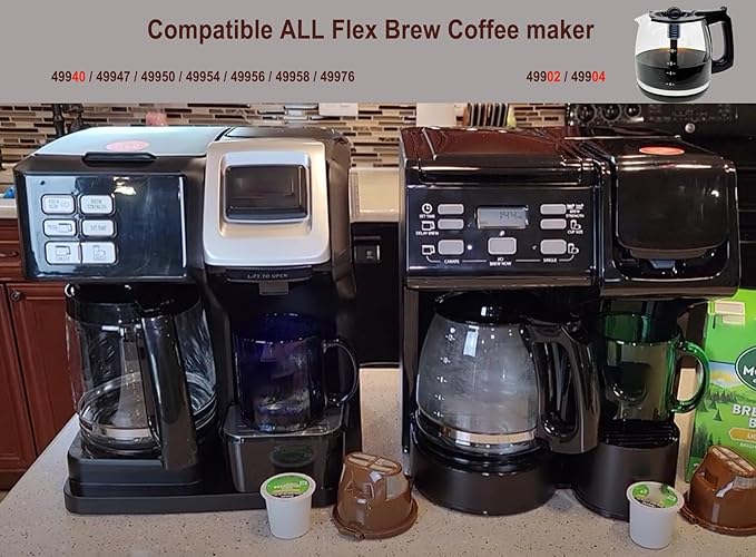 12-Cup Replacement Coffee Carafe Compatible with Hamilton Beach Coffee maker Pot & All Flex Brew Coffee Maker, Not Compatible Procter Silex series