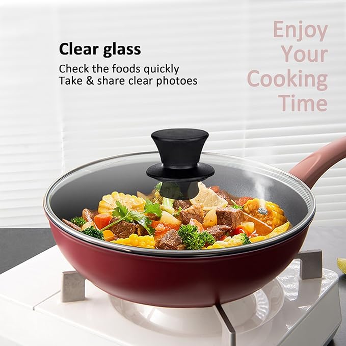 8 Inch Glass Lids, Replacement Tempered Clear Glass Lids with Steam Vent，Covers For pots, pans and skillets，Available in Small and Large Lid 8, 9.5, 10.25, 11, 12, and 12.5 Inch