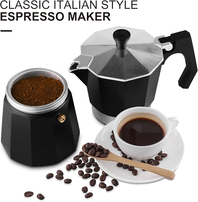 wedrink 3 Cup Stovetop Espresso Maker Aluminium Moka Pot Percolator (150ml)