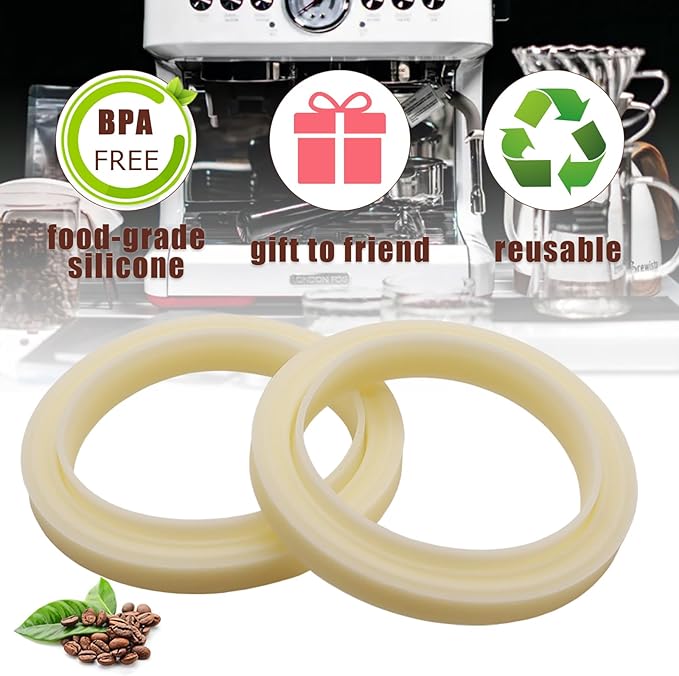 Dianrui 2PCS 54mm Silicone Steam Ring for Breville Espresso Machine Accessories BES870xl/878/860/880/810/840/450/500 Espresso Accessories Grouphead Gasket Replacement Part