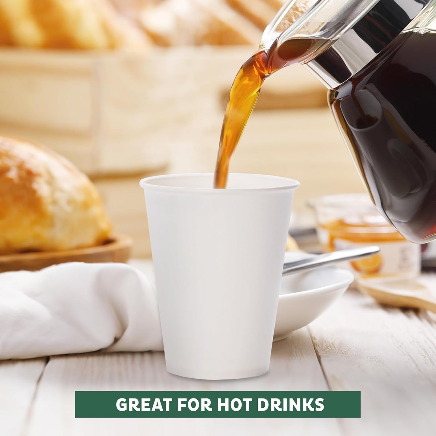 Freshware Coffee Cups 12 oz [1000 Pack] Disposable Paper Cups for Hot or Iced Coffee Cup, Slushie Cup, Milkshakes, Smoothies, and Tea
