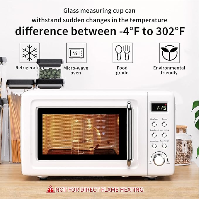 77L Glass Measuring Cup, [Insulated handle, V-Shaped Spout], High Borosilicate Glass Measuring Cup for Kitchen or Restaurant, Easy To Read, 500 ML (0.5 Liter, 2 Cup)