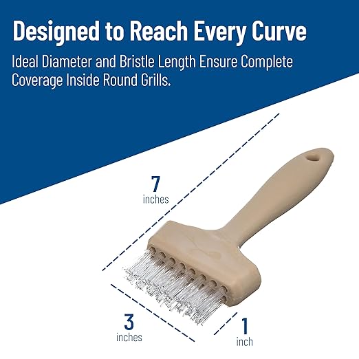 Carlisle FoodService Products 4011400 Wide Waffle Iron Brush, 3", Teflon