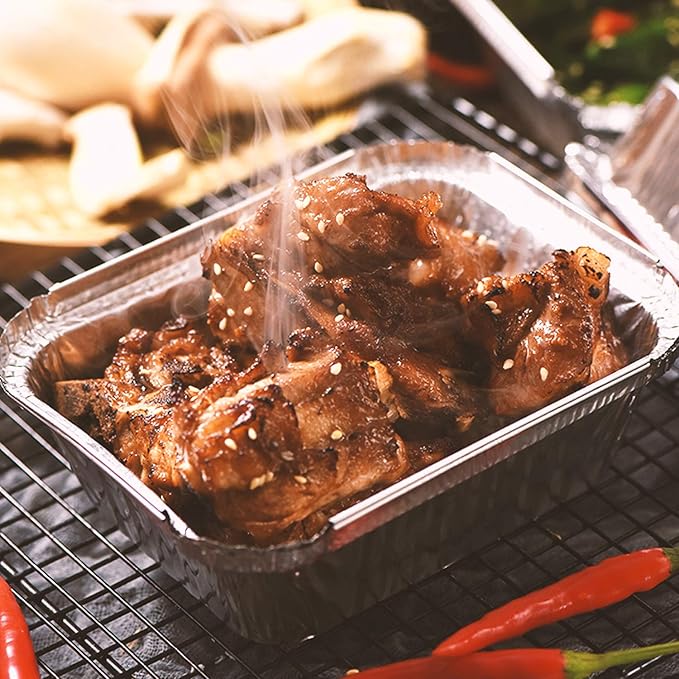 Waytiffer (50 Pack) 1Lb mini Loaf Pans Heavy Duty Disposable Aluminum Foil Bread Tins Standard Size 6" X 3.5" X 2.5" Oven Safe Sturdy Small Bread Tin Pans 1 Pound Loaf Pans