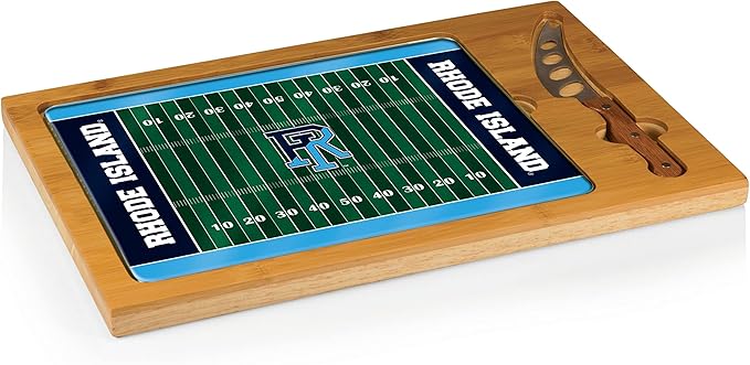 PICNIC TIME NCAA Icon Glass Top Cutting Board & Knife Set, Cheese Boards Charcuterie Boards, Serving Platter, (Parawood & Bamboo)