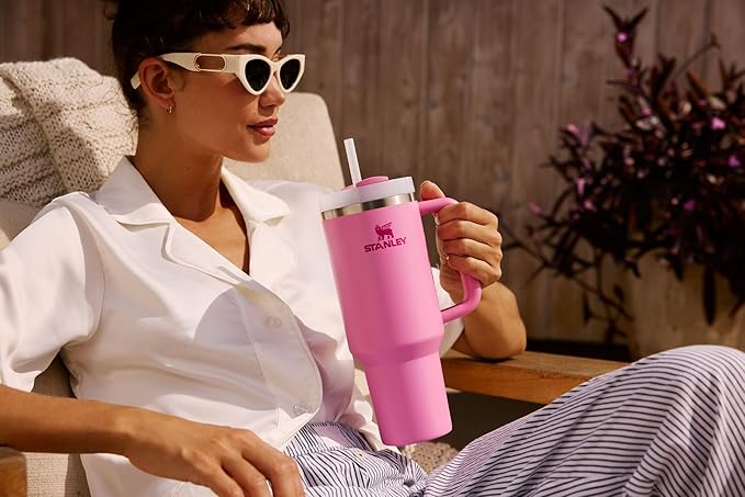 STANLEY Quencher H2.0 Tumbler with Handle and Straw 20 oz | Flowstate 3-Position Lid | Cup Holder Compatible for Travel | Insulated Stainless Steel Cup | BPA-Free | Daffodil
