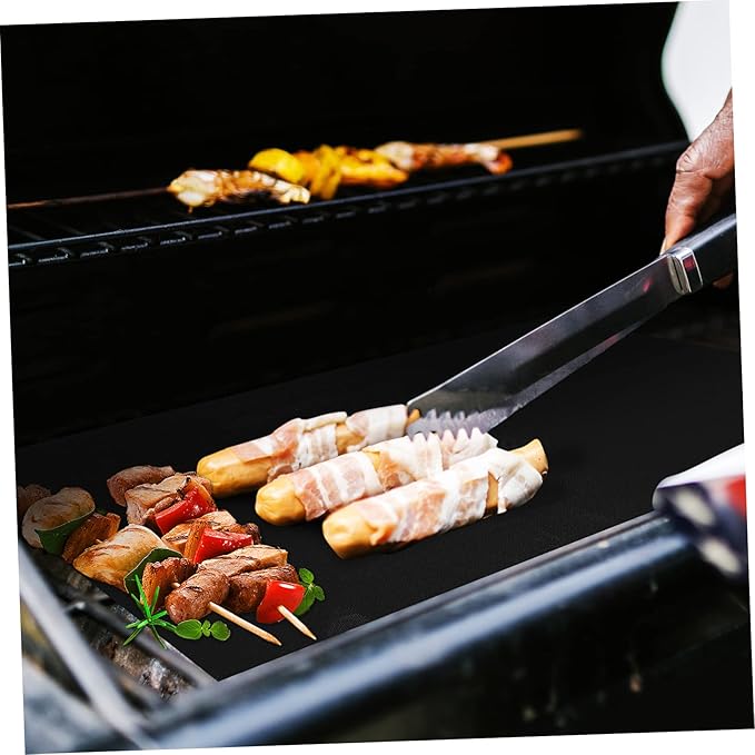 BESTOYARD 9pcs Non-stick Oven Mats for Bottom of Oven Gas Stove Reusable Baking Liners High-temperature Resistant Cooking Mats for Even Heating Easy to Clean Trim