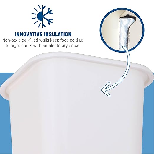 Carlisle FoodService Products CM110702 Coldmaster Carton Chiller, 1 quart Capacity, 9.38" Height, 7.06" Width, 7.06" Length, ABS, White