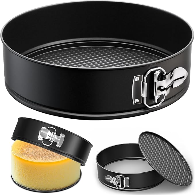 ZeroPone 7 Inch Springform Pan with Removable Bottom, Non-stick Round Spring Form Cake Mold Cheesecake Pan For Baking