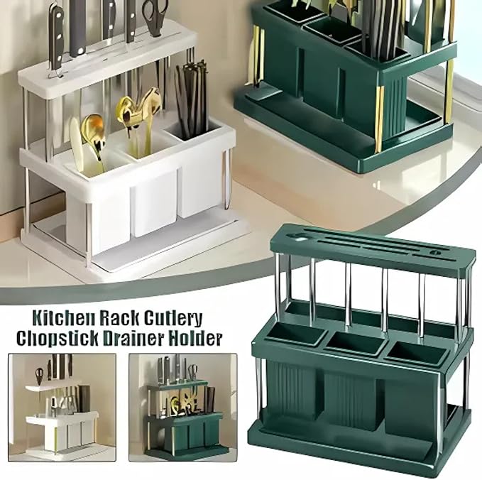 Multi-Functional Kitchen Storage Rack – Premium Organizer for a Clutter-Free Space(white)